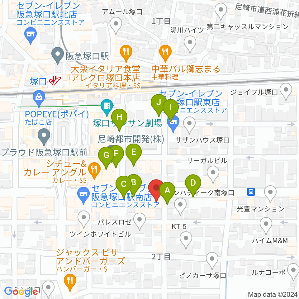 松田楽器ピアノギャラリー周辺の駐車場・コインパーキング一覧地図