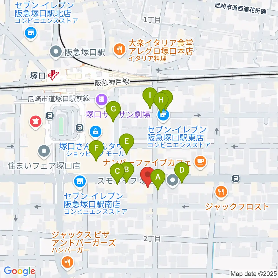 松田楽器ピアノギャラリー周辺の駐車場・コインパーキング一覧地図