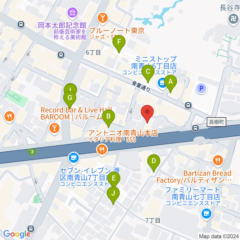 南青山レッドシューズ周辺の駐車場・コインパーキング一覧地図