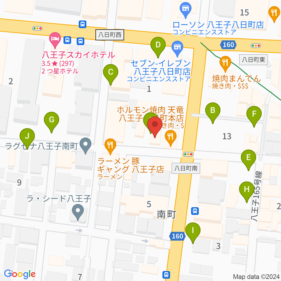 八王子SHeLTeR周辺の駐車場・コインパーキング一覧地図