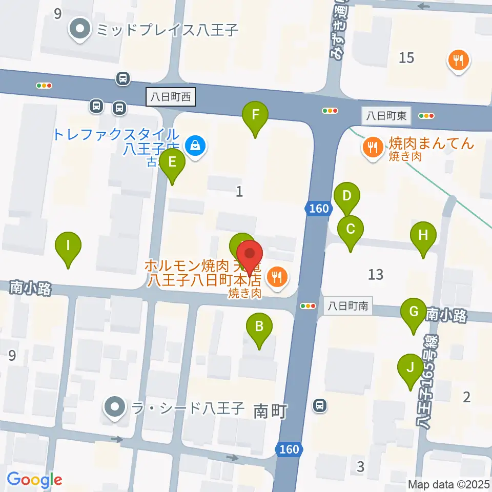 八王子SHeLTeR周辺の駐車場・コインパーキング一覧地図