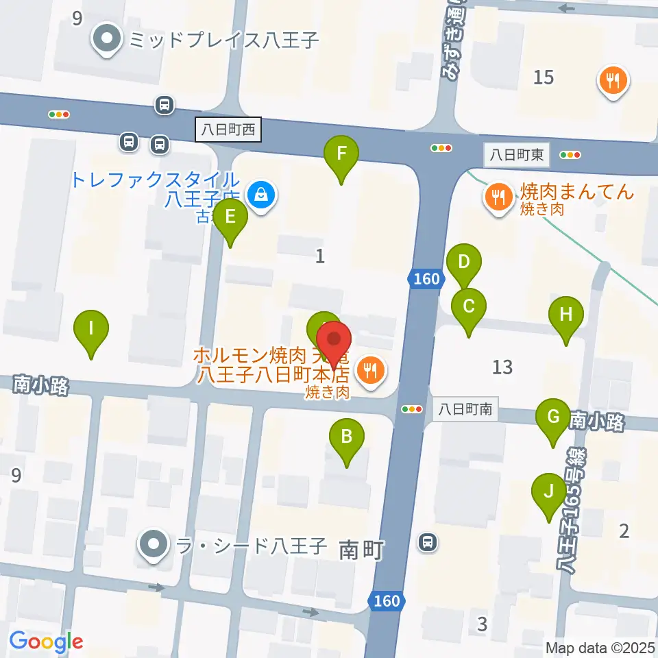 八王子SHeLTeR周辺の駐車場・コインパーキング一覧地図