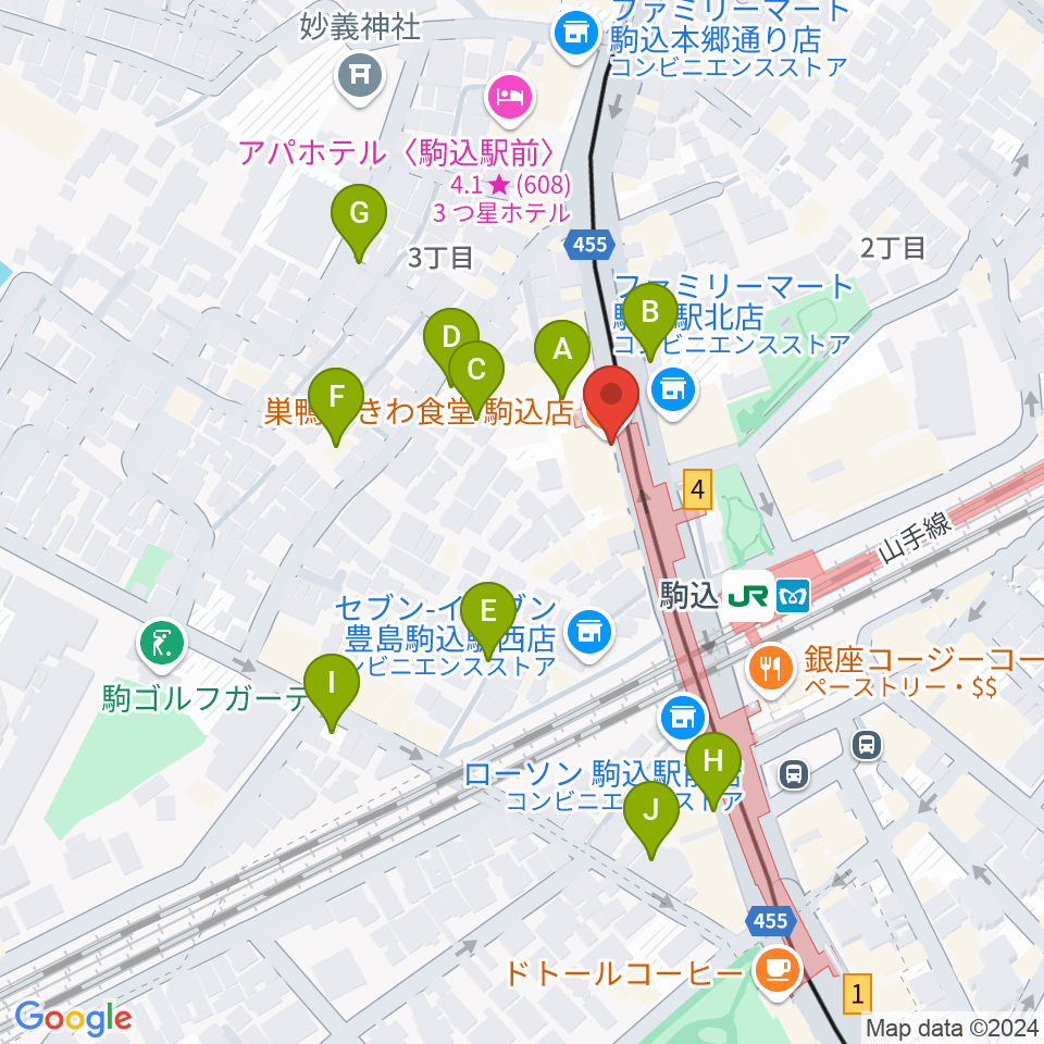 スタジオダンダン周辺の駐車場・コインパーキング一覧地図