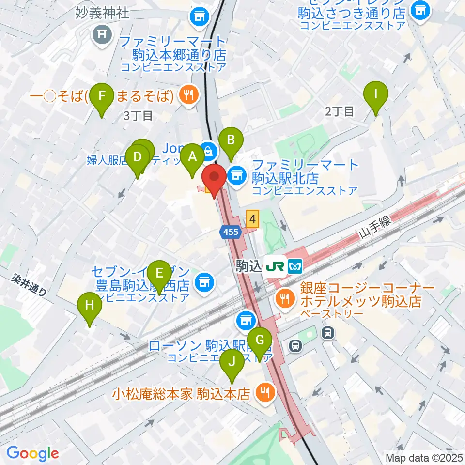 スタジオダンダン周辺の駐車場・コインパーキング一覧地図