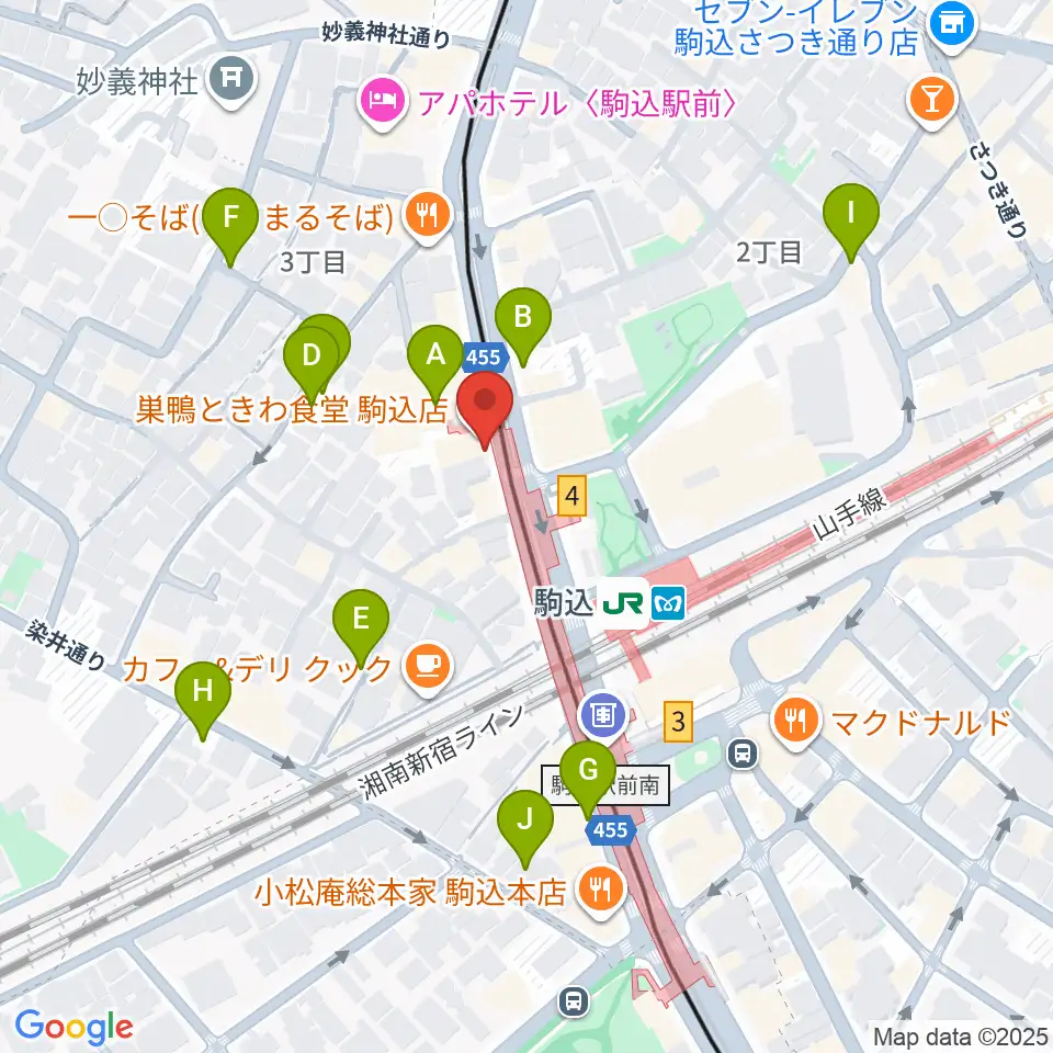 スタジオダンダン周辺の駐車場・コインパーキング一覧地図