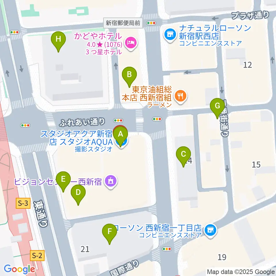 EYS音楽教室 新宿スタジオ周辺の駐車場・コインパーキング一覧地図