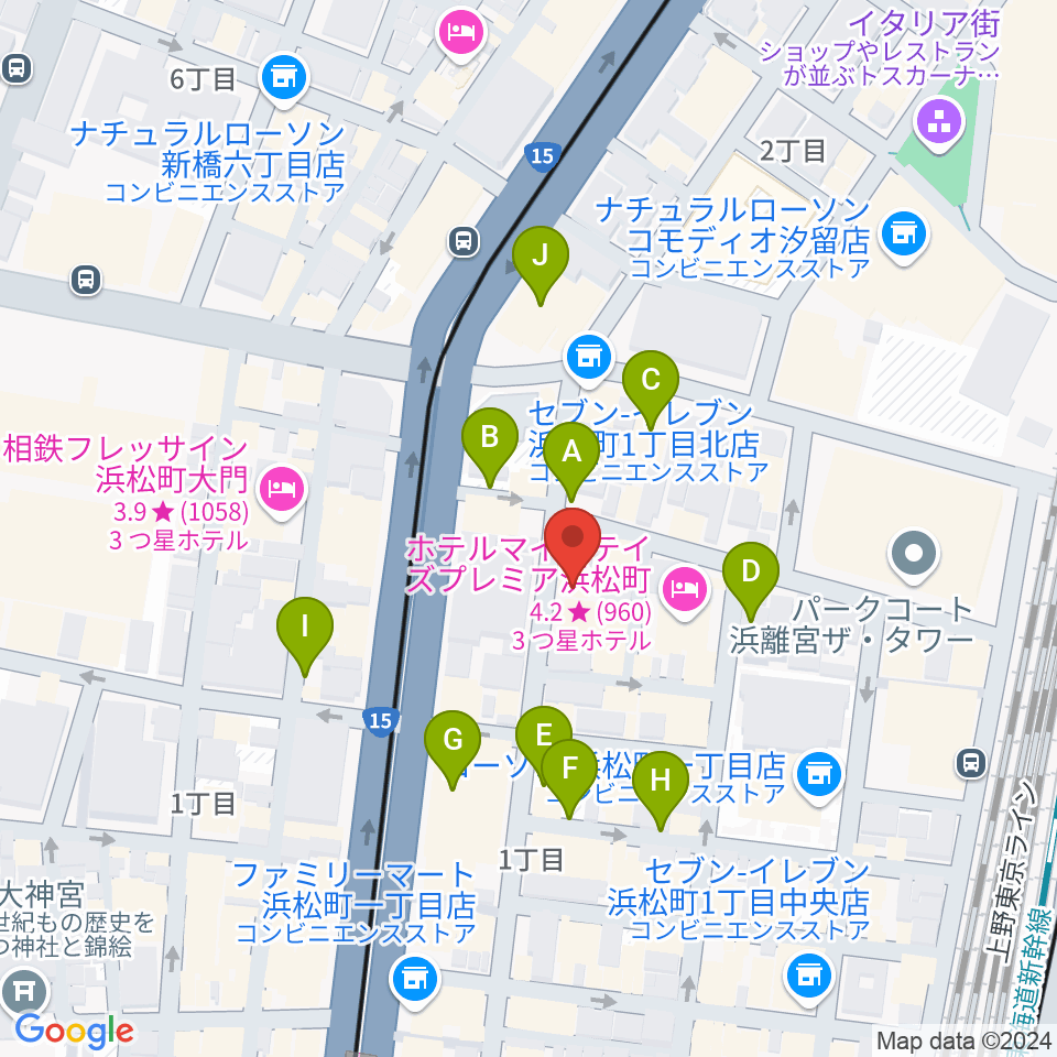 ジャパンウィンズ周辺の駐車場・コインパーキング一覧地図