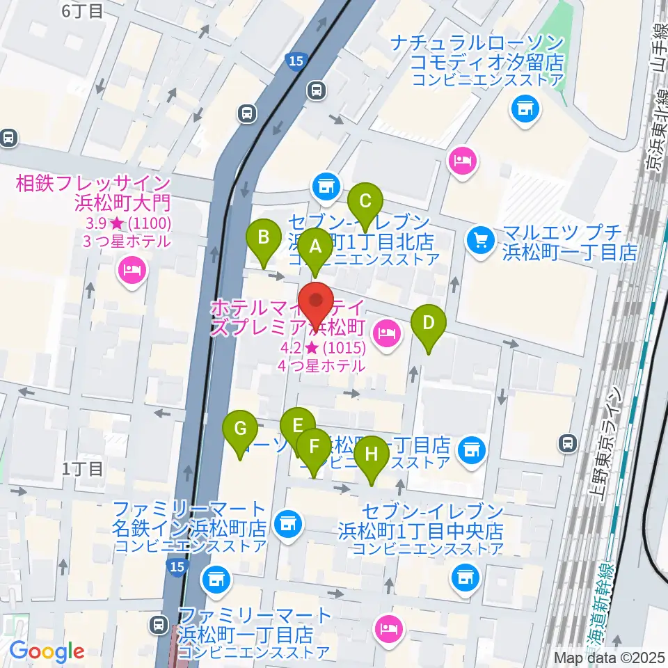 ジャパンウィンズ周辺の駐車場・コインパーキング一覧地図