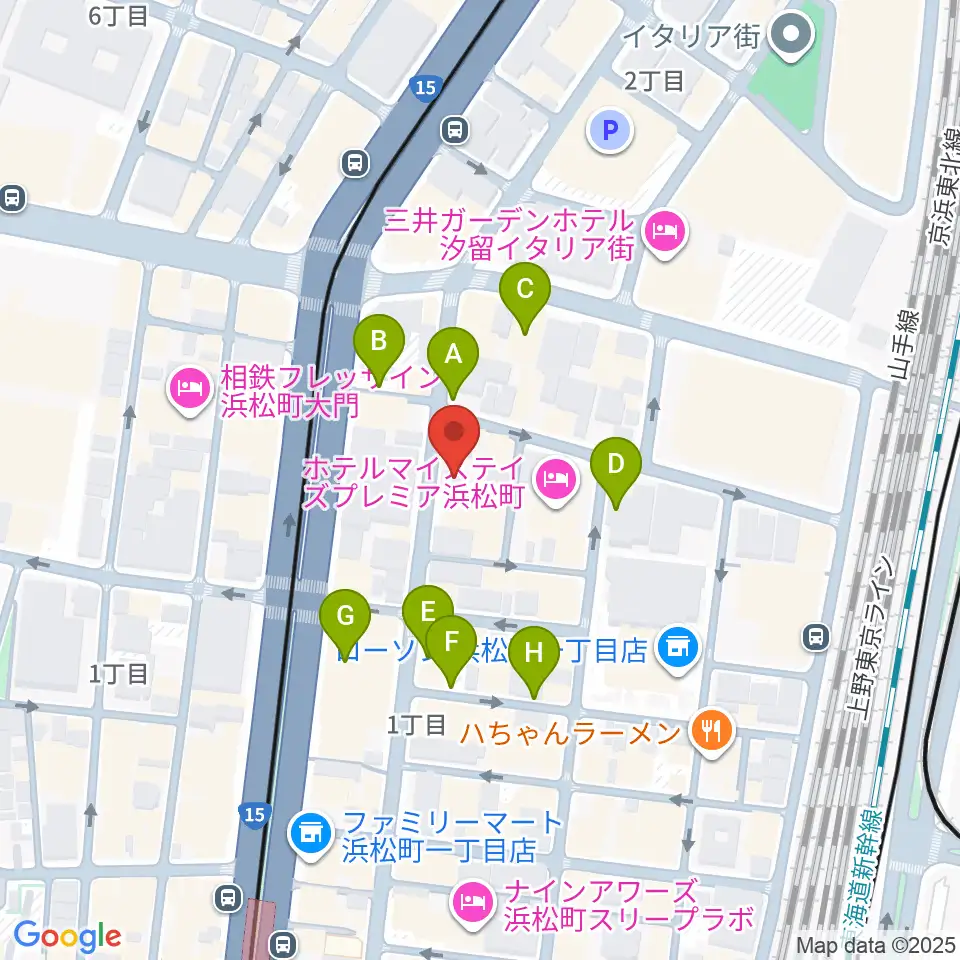 ジャパンウィンズ周辺の駐車場・コインパーキング一覧地図