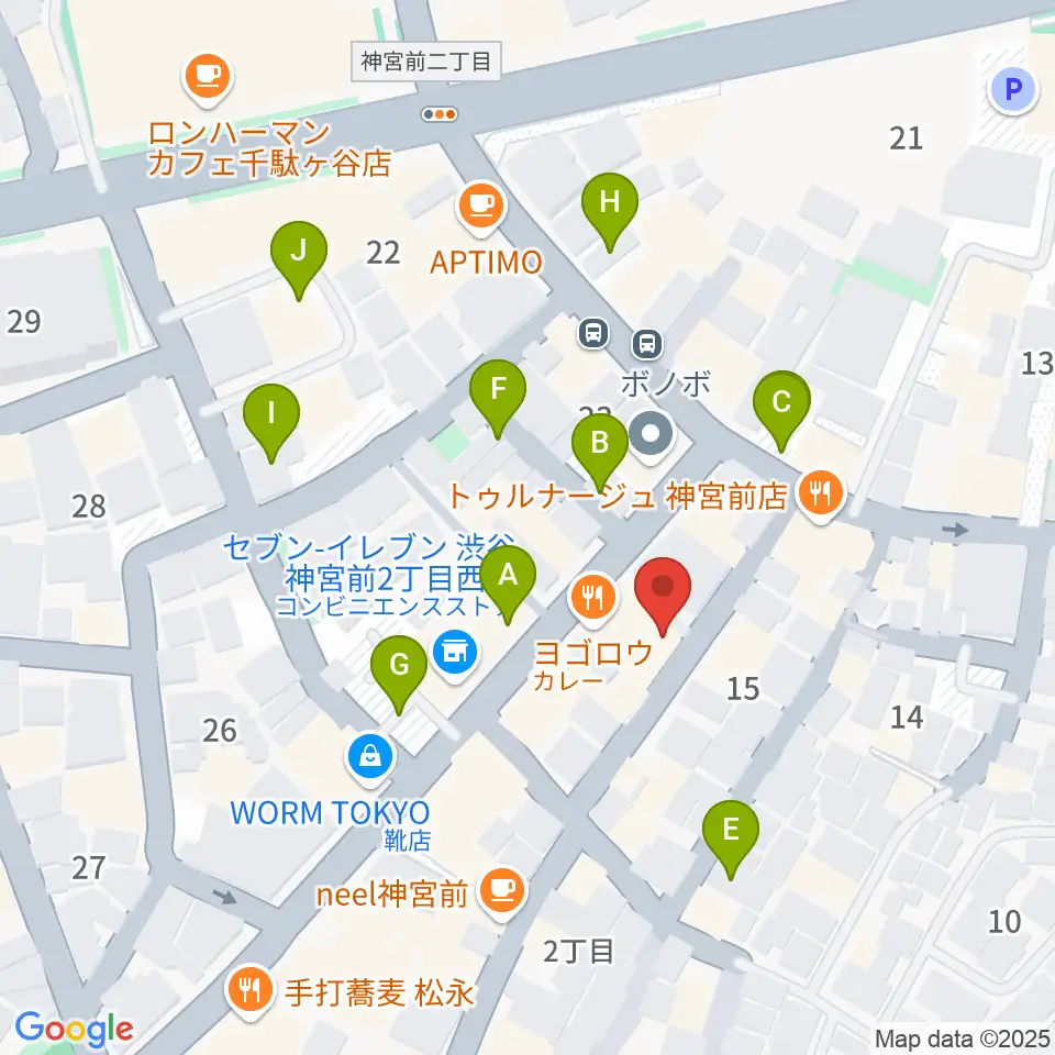 JiLL music school周辺の駐車場・コインパーキング一覧地図