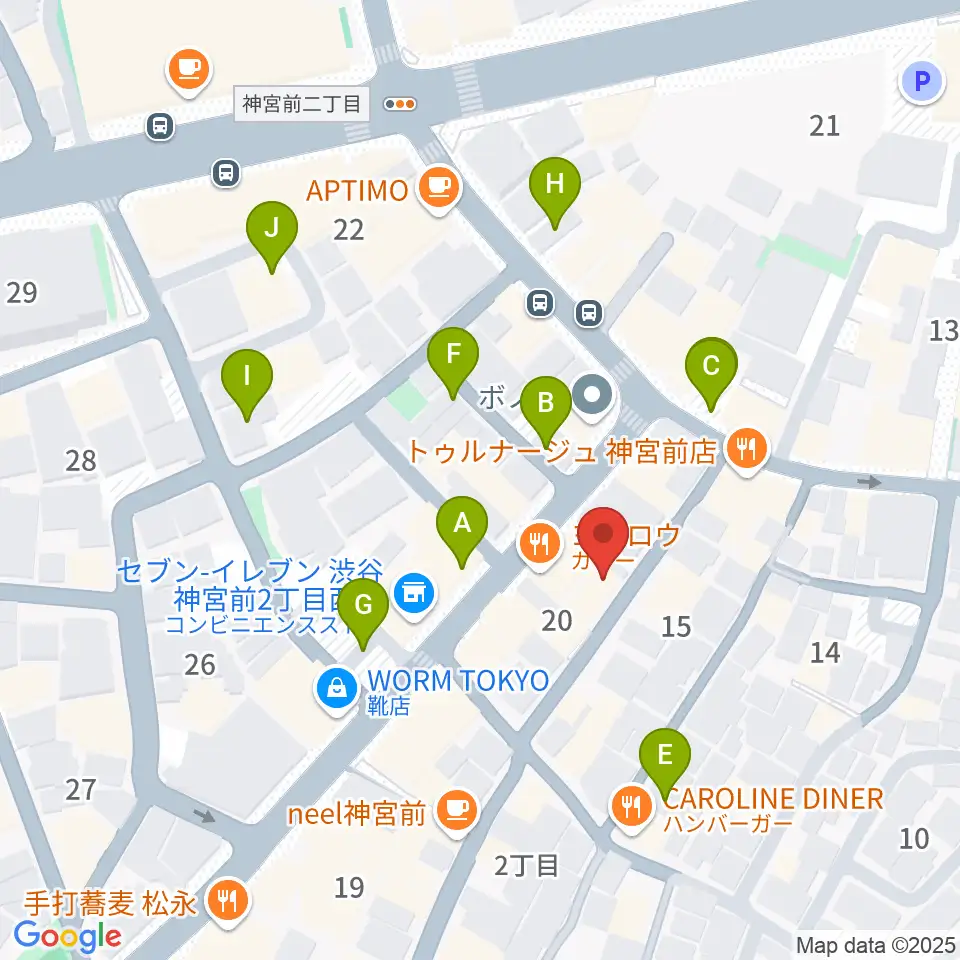 JiLL music school周辺の駐車場・コインパーキング一覧地図