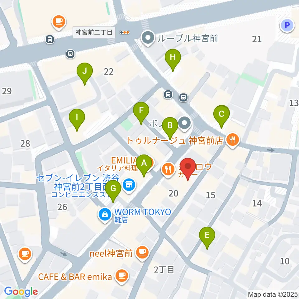 JiLL music school周辺の駐車場・コインパーキング一覧地図