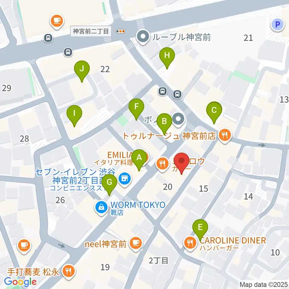 JiLL music school周辺の駐車場・コインパーキング一覧地図