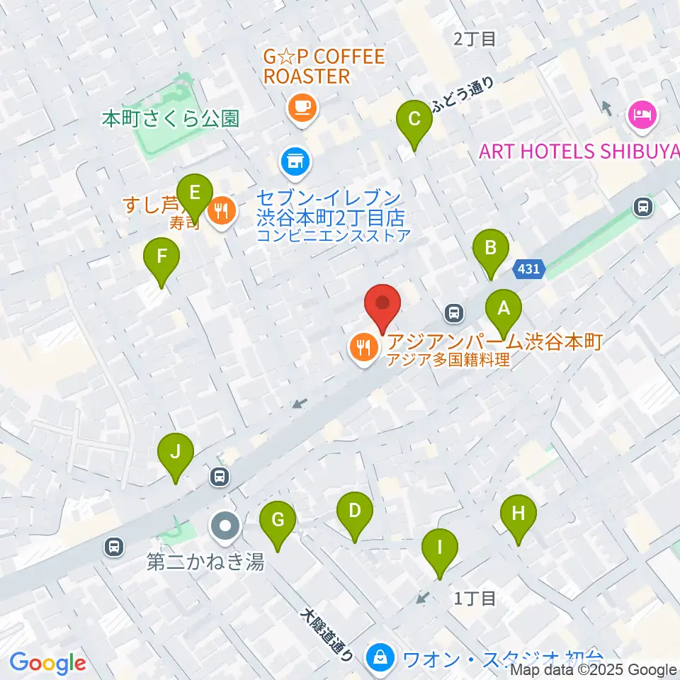 リリカアートスクール周辺の駐車場・コインパーキング一覧地図