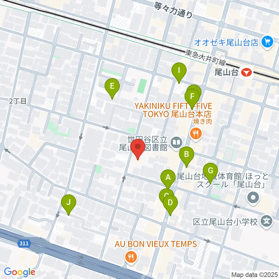 サカモト・ミュージック・スクール周辺の駐車場・コインパーキング一覧地図