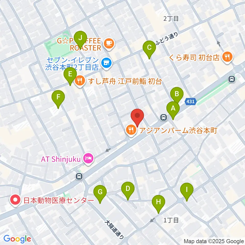 スタジオリリカ周辺の駐車場・コインパーキング一覧地図