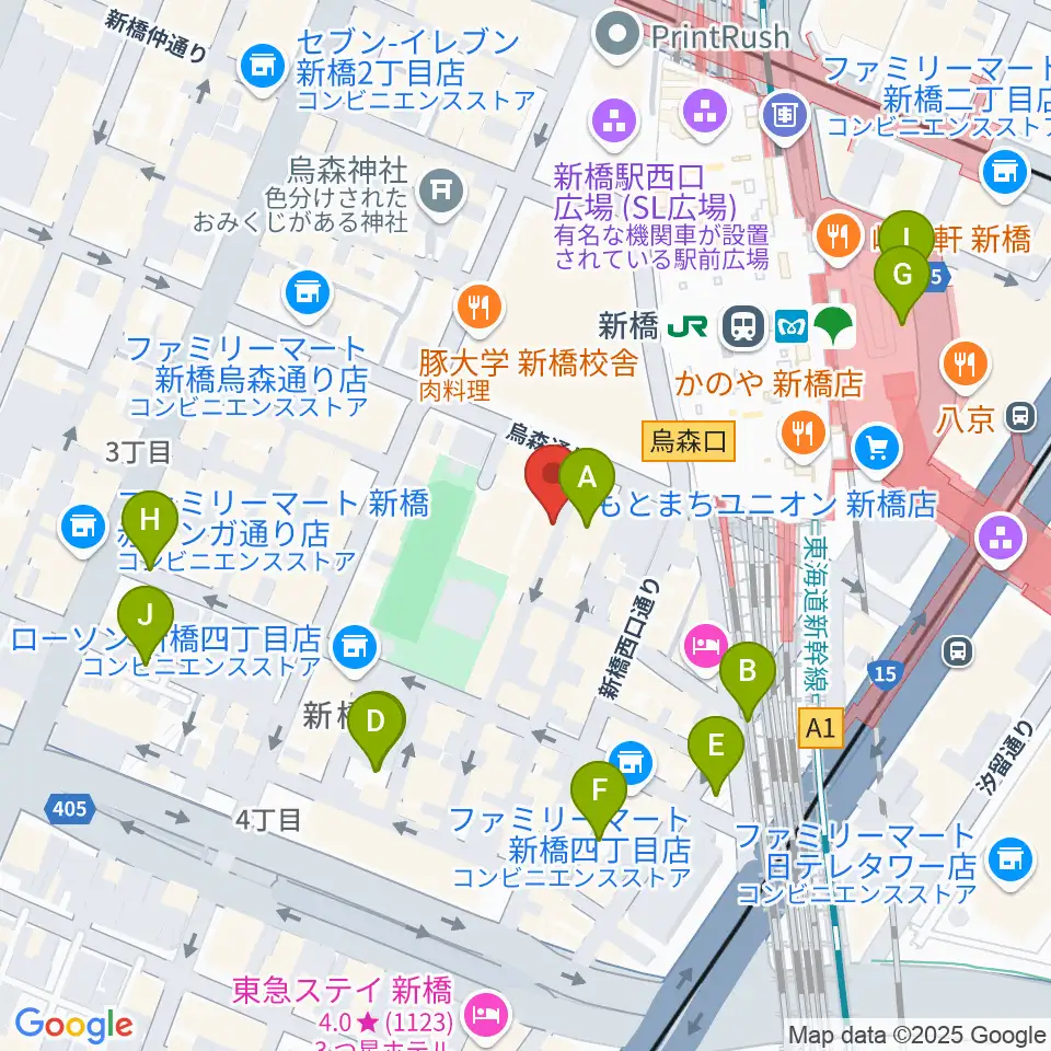 FCFミュージックスクール周辺の駐車場・コインパーキング一覧地図