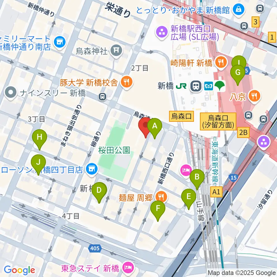 FCFミュージックスクール周辺の駐車場・コインパーキング一覧地図