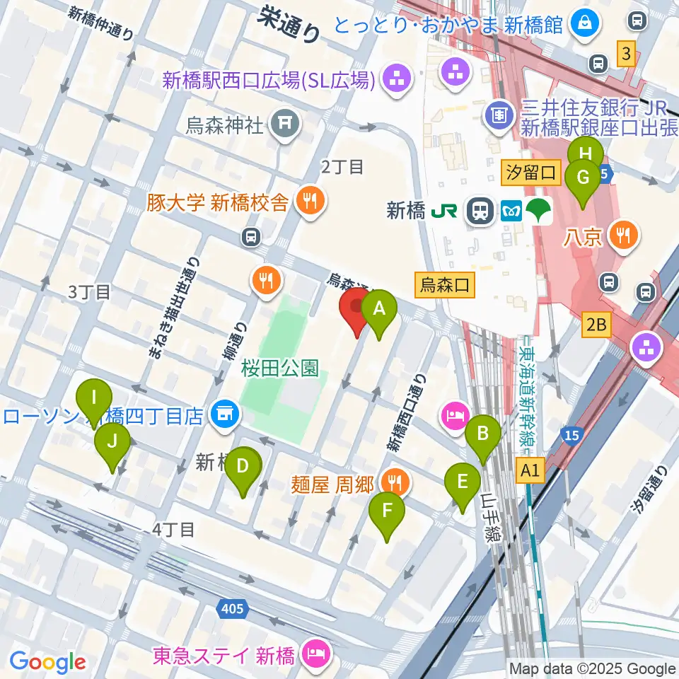 FCFミュージックスクール周辺の駐車場・コインパーキング一覧地図