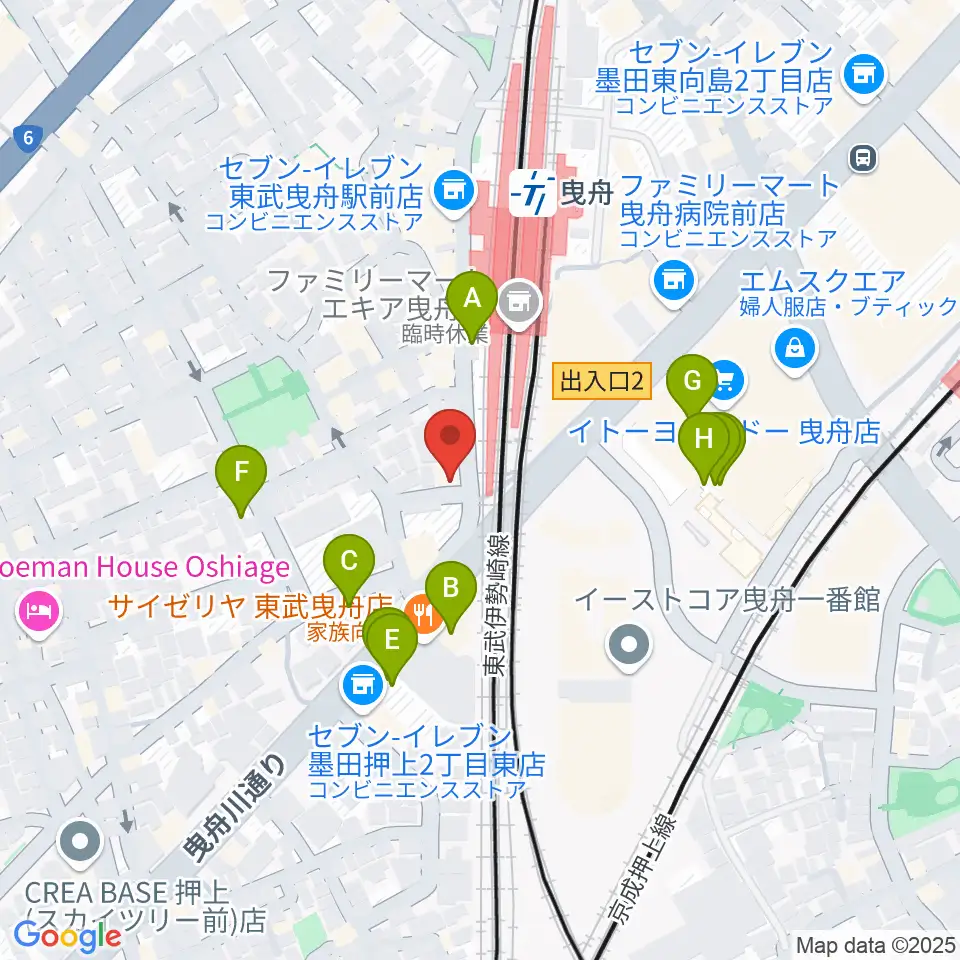 マット音楽教室 曳舟第一教室周辺の駐車場・コインパーキング一覧地図