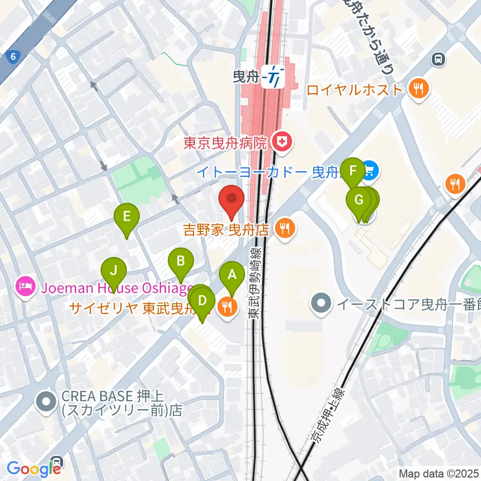 マット音楽教室 曳舟第一教室周辺の駐車場・コインパーキング一覧地図
