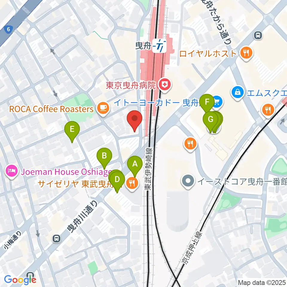 マット音楽教室 曳舟第一教室周辺の駐車場・コインパーキング一覧地図