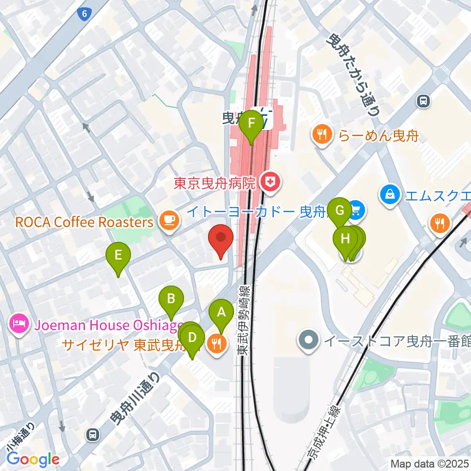 マット音楽教室 曳舟第一教室周辺の駐車場・コインパーキング一覧地図