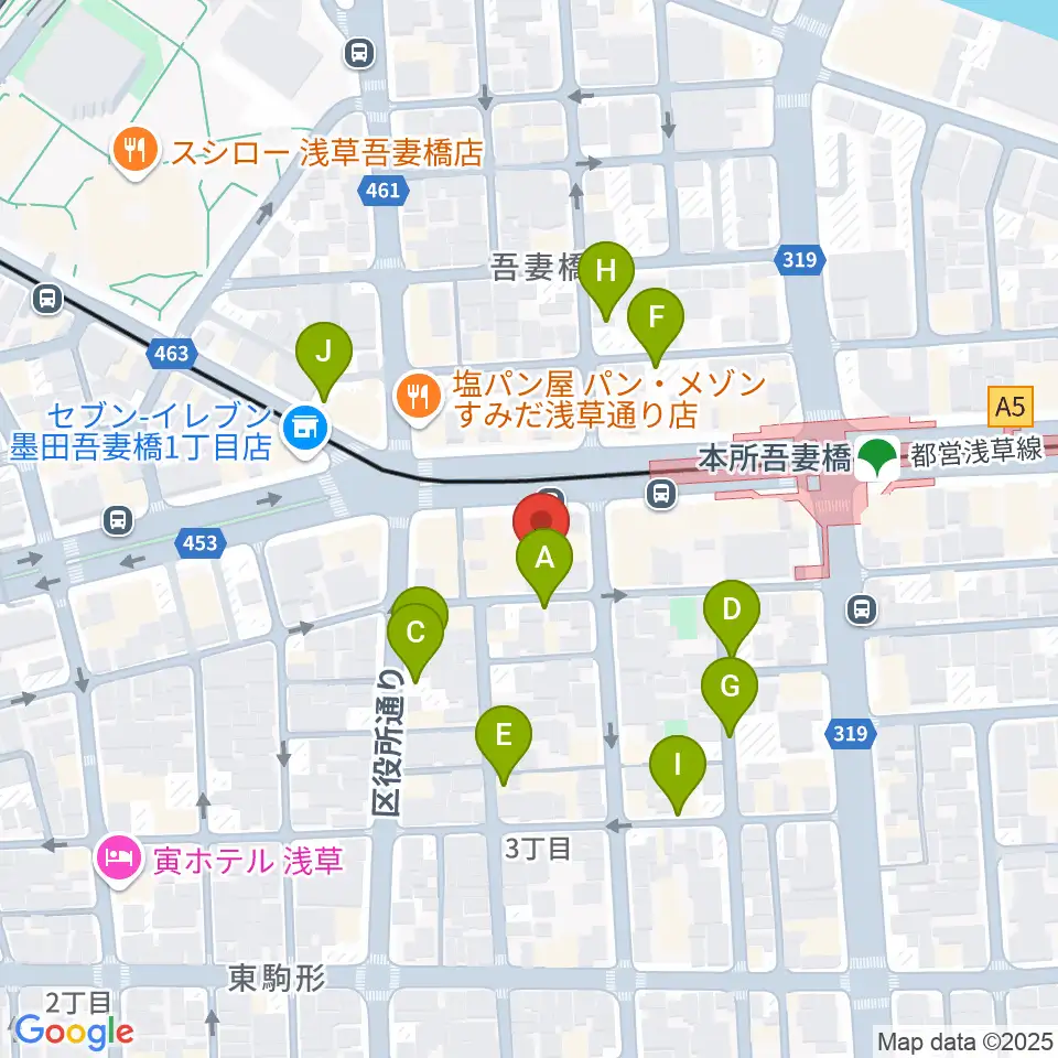 音楽の森アスパイア周辺の駐車場・コインパーキング一覧地図