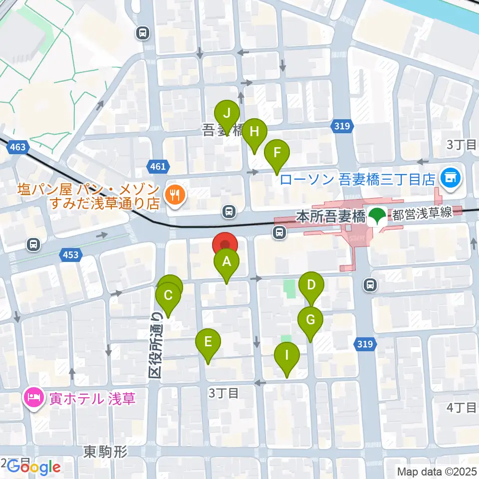 音楽の森アスパイア周辺の駐車場・コインパーキング一覧地図