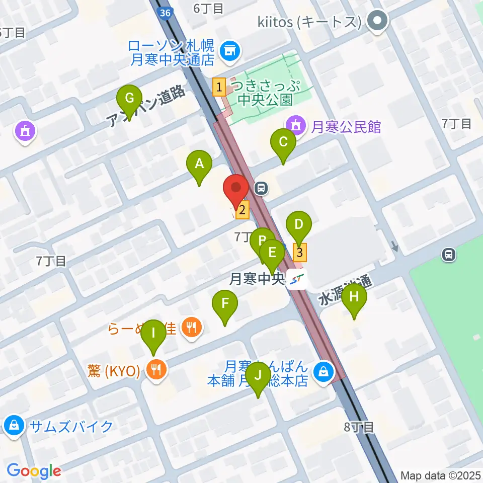 ミツノ楽器周辺の駐車場・コインパーキング一覧地図
