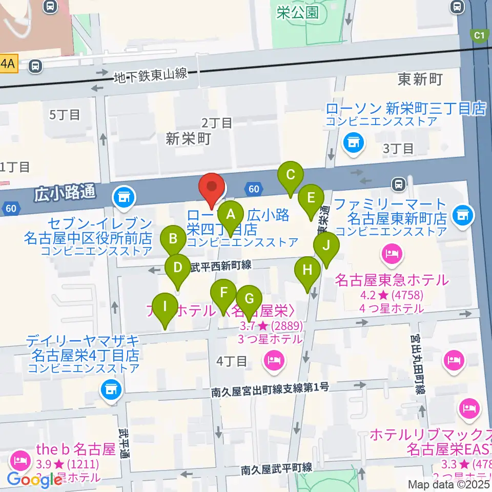 ボーカルスクールVOAT名古屋校周辺の駐車場・コインパーキング一覧地図