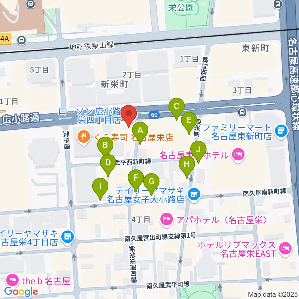 ボーカルスクールVOAT名古屋校周辺の駐車場・コインパーキング一覧地図