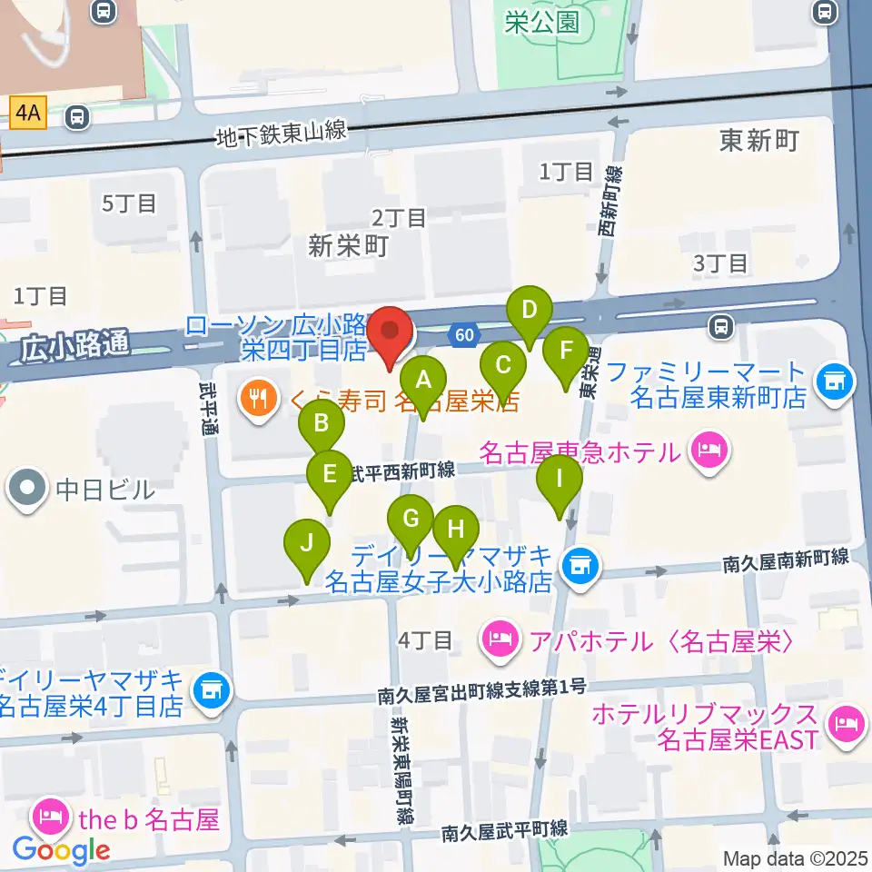 ボーカルスクールVOAT名古屋校周辺の駐車場・コインパーキング一覧地図