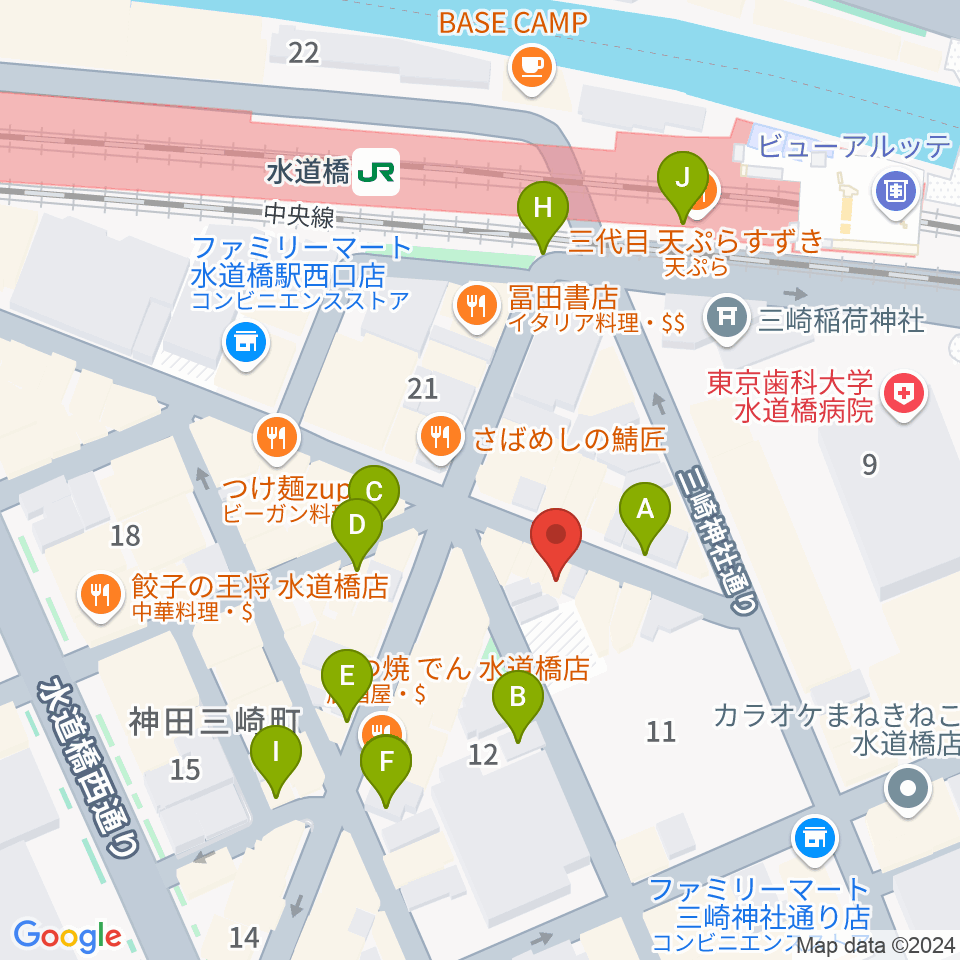 シブイオンガクスタヂオ飯田橋教室周辺の駐車場・コインパーキング一覧地図