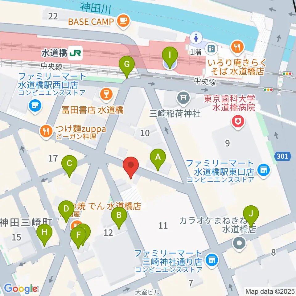 シブイオンガクスタヂオ飯田橋教室周辺の駐車場・コインパーキング一覧地図