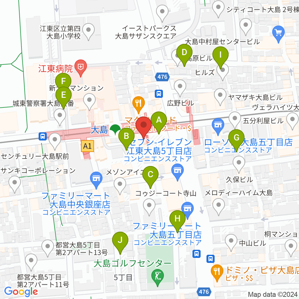 英会話とピアノの教室グローリーアカデミー周辺の駐車場・コインパーキング一覧地図