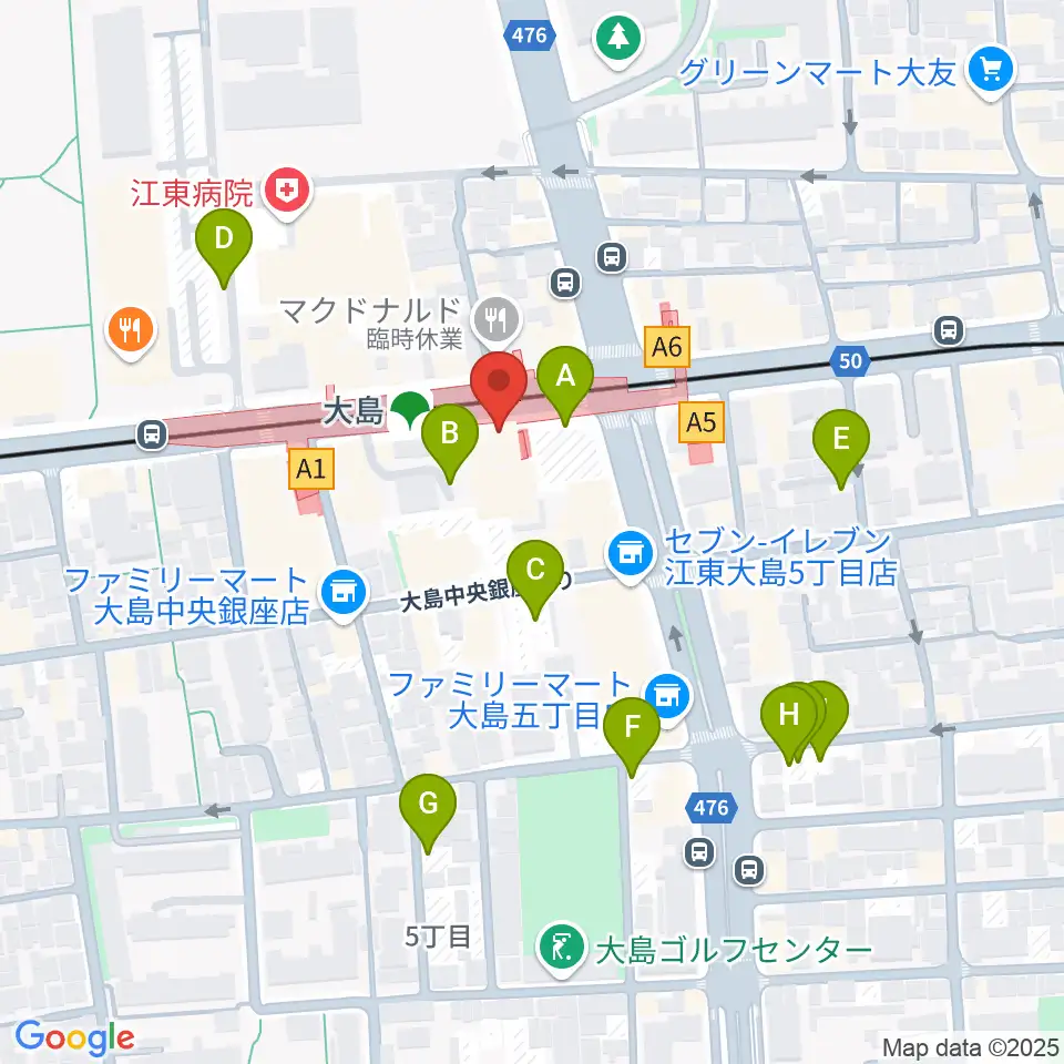 グローリーアカデミー周辺の駐車場・コインパーキング一覧地図