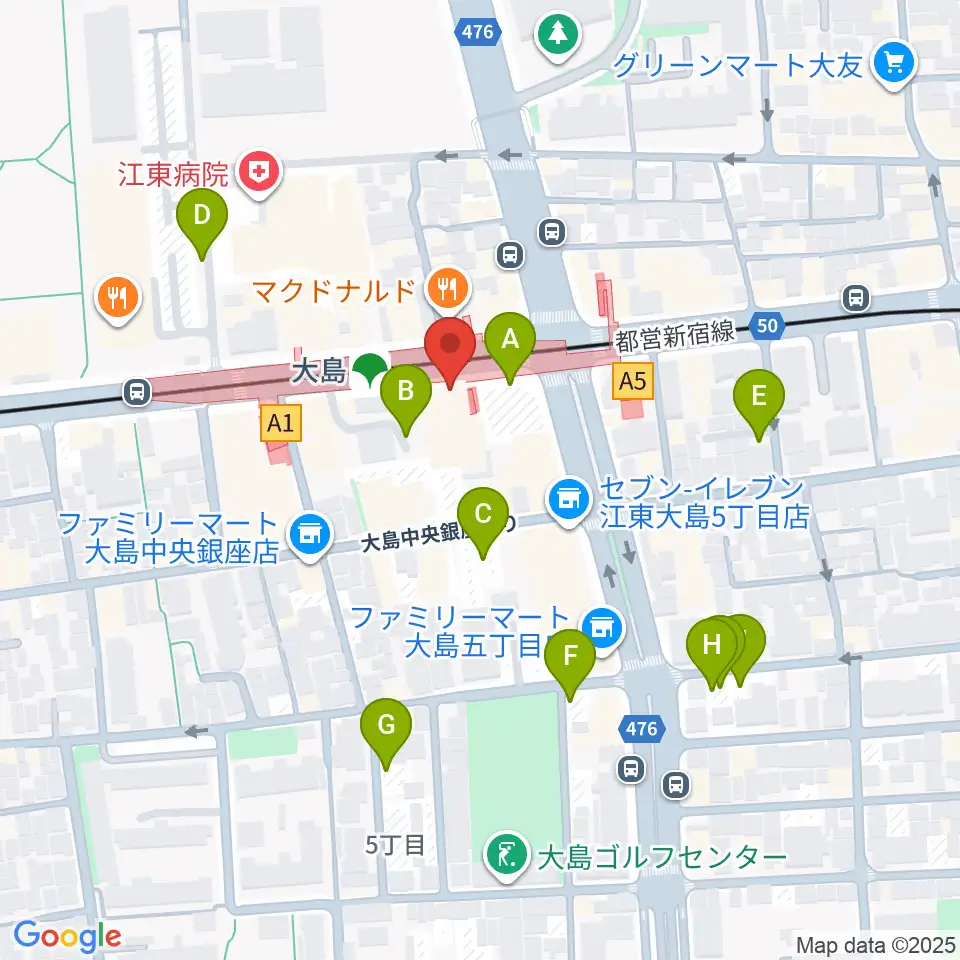 グローリーアカデミー周辺の駐車場・コインパーキング一覧地図