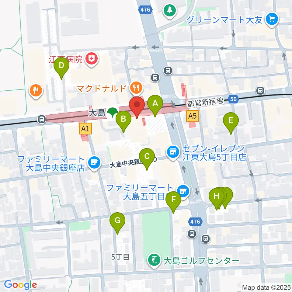 グローリーアカデミー周辺の駐車場・コインパーキング一覧地図