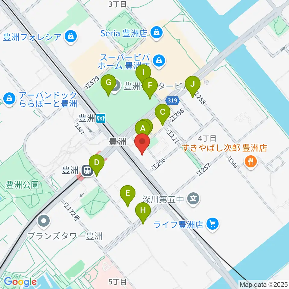 Re-music とよす音楽教室周辺の駐車場・コインパーキング一覧地図