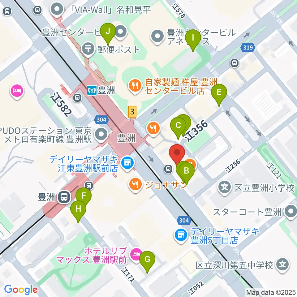 Re-music とよす音楽教室周辺の駐車場・コインパーキング一覧地図