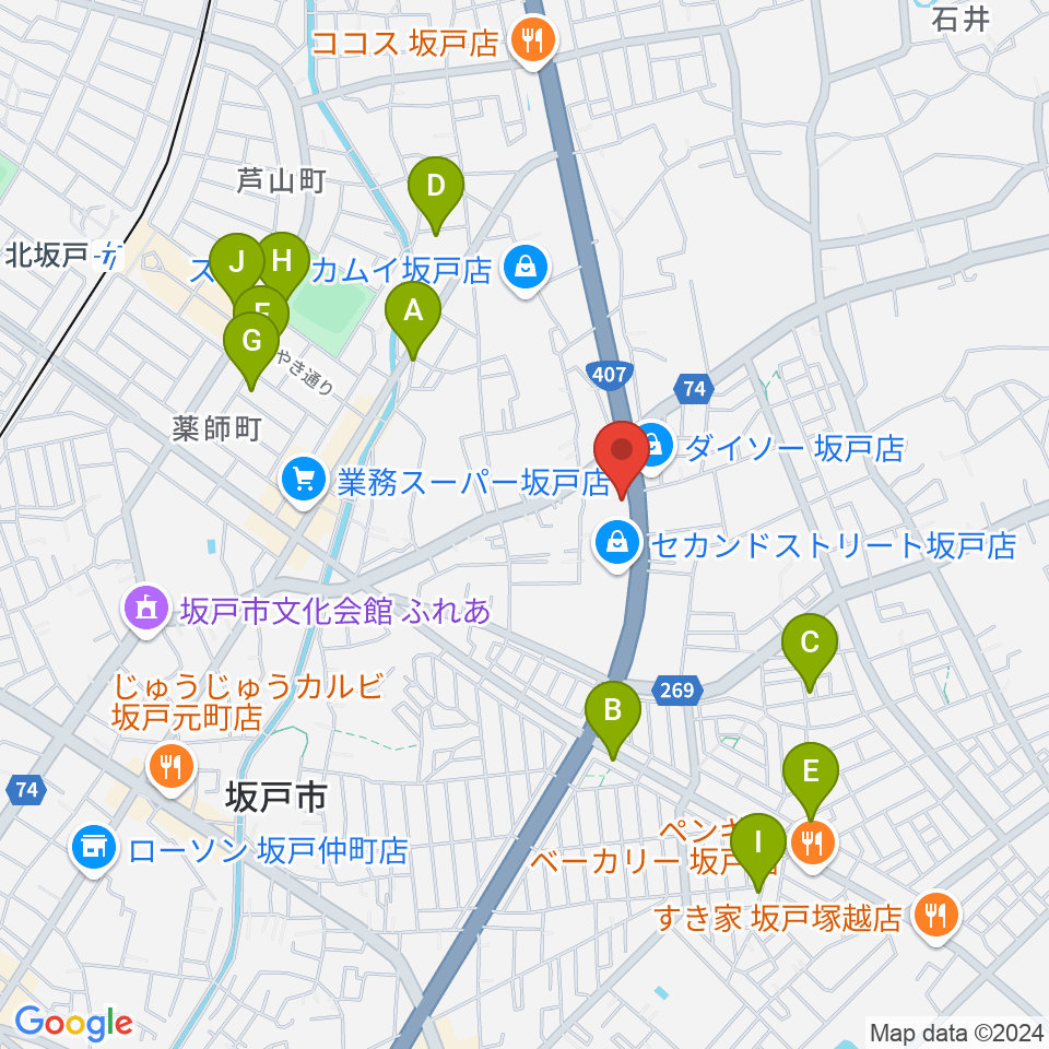 わかば楽器 ライブスペースリディム周辺の駐車場・コインパーキング一覧地図