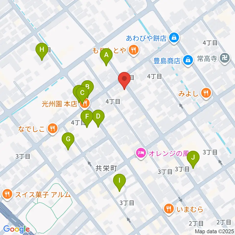 河上楽器店周辺の駐車場・コインパーキング一覧地図