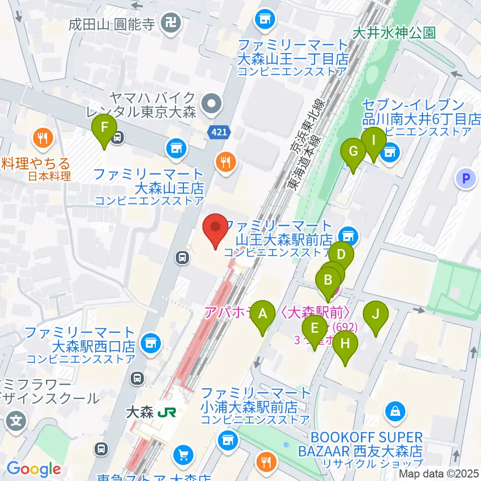 Mミュージック周辺の駐車場・コインパーキング一覧地図