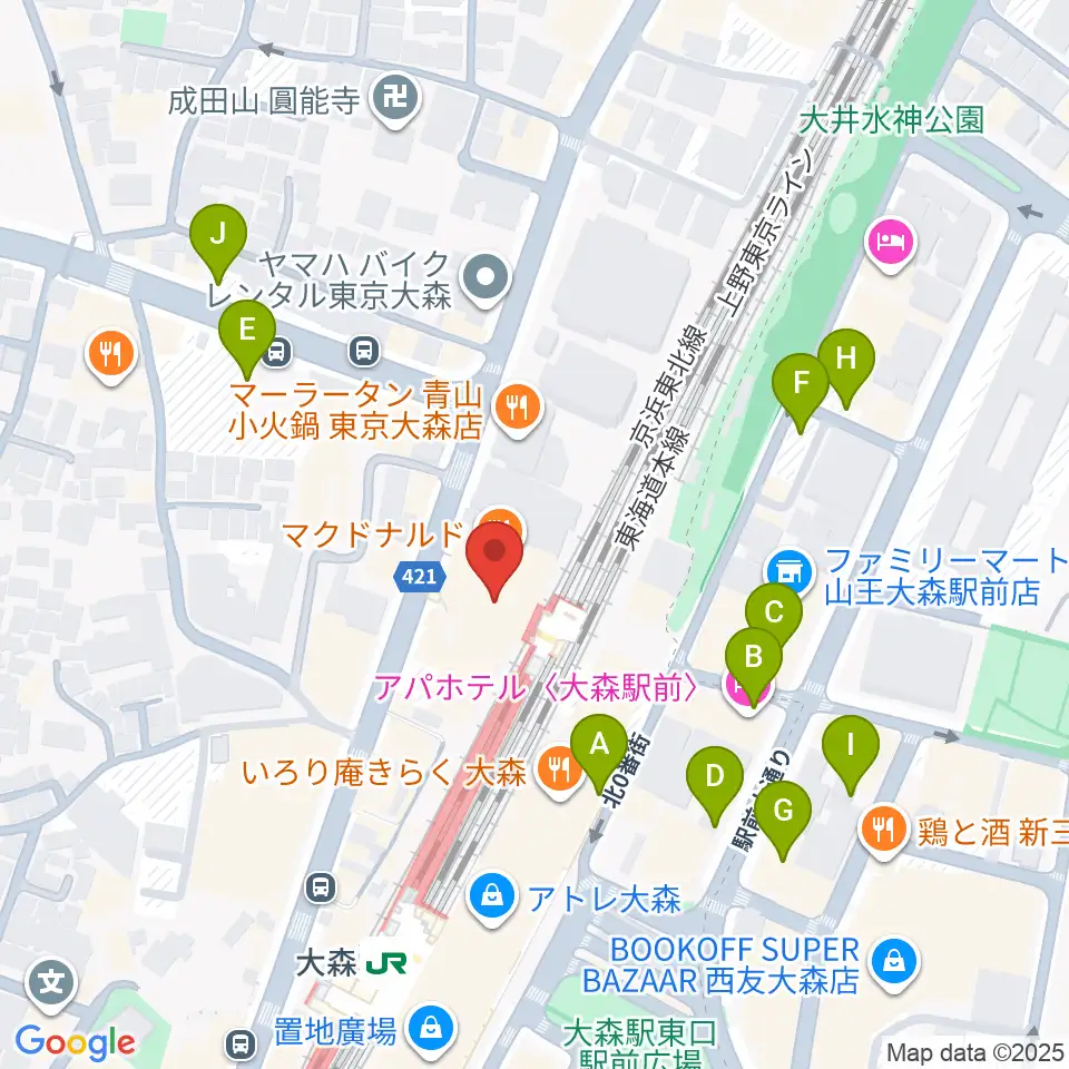 Mミュージック周辺の駐車場・コインパーキング一覧地図