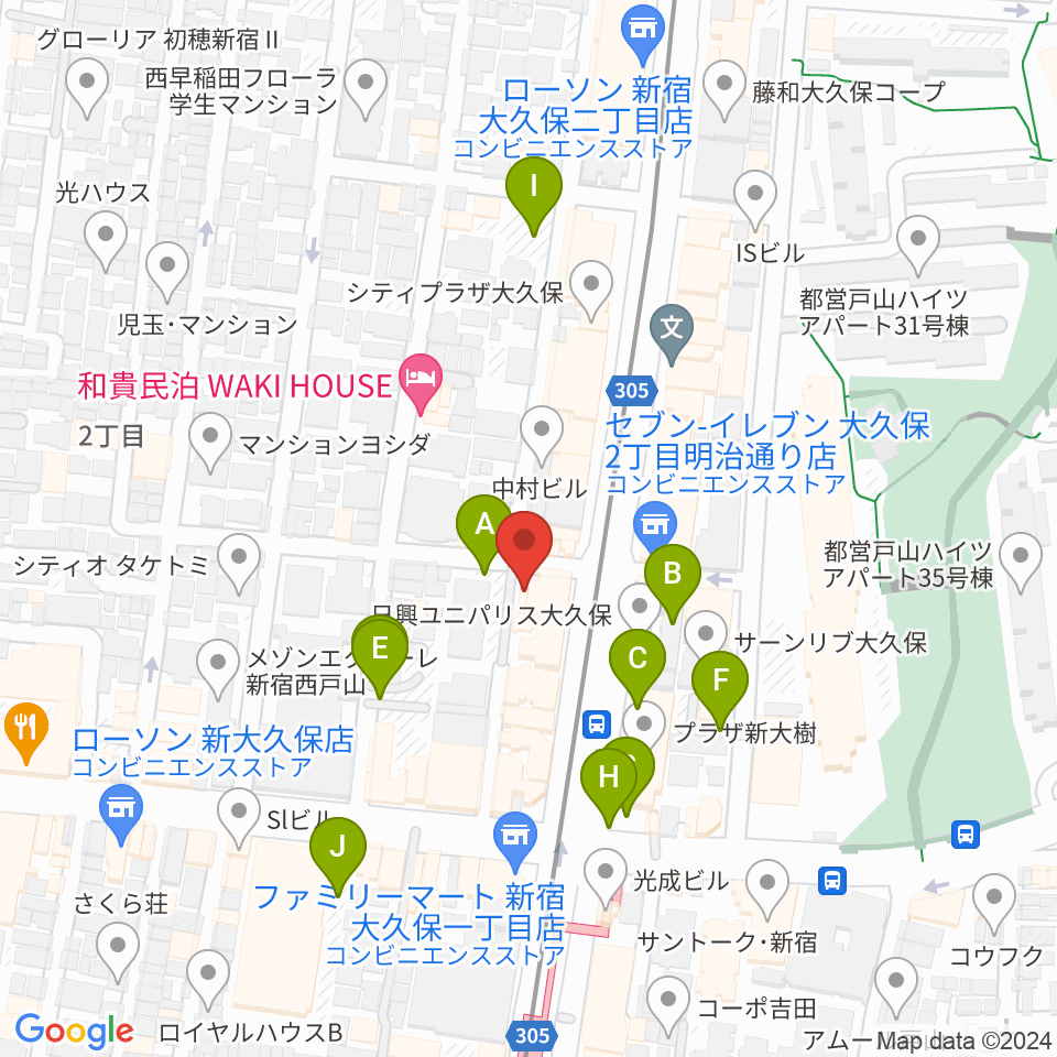 新宿Cat's hole周辺の駐車場・コインパーキング一覧地図