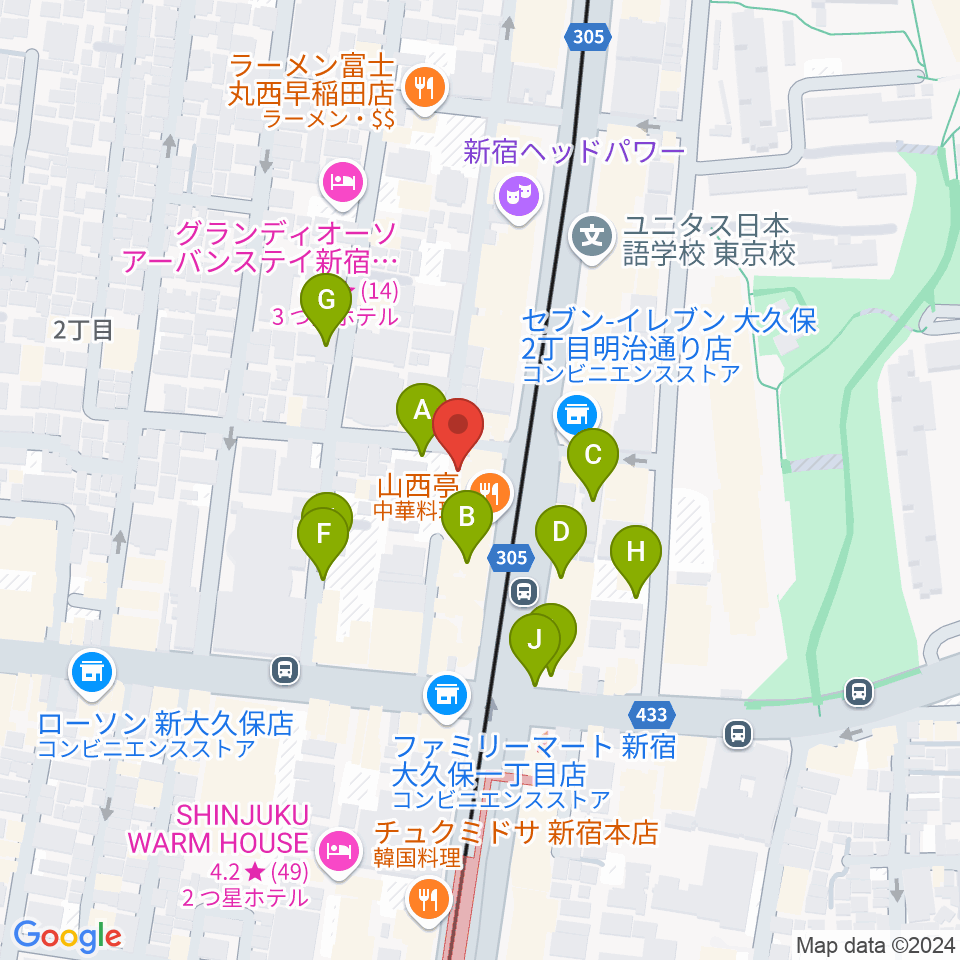 新宿Cat's hole周辺の駐車場・コインパーキング一覧地図