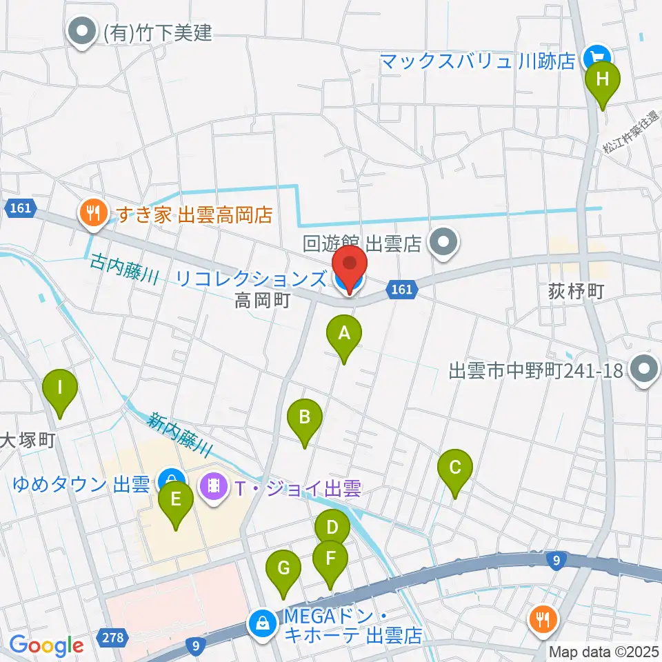 楽器買取リコレクションズ周辺の駐車場・コインパーキング一覧地図