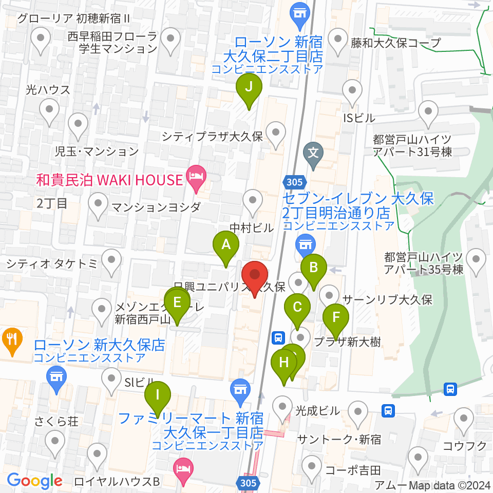 新宿グラムシュタイン周辺の駐車場・コインパーキング一覧地図