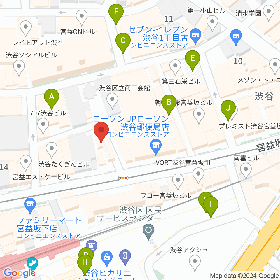 パワフルヴォイスヴォーカルスクール渋谷校周辺の駐車場・コインパーキング一覧地図